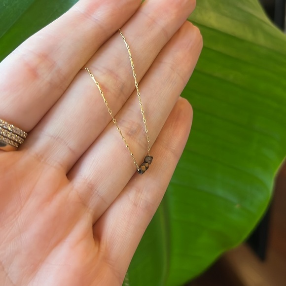 Amano studio gold chain with bronze geometric beads - Picture 3 of 5